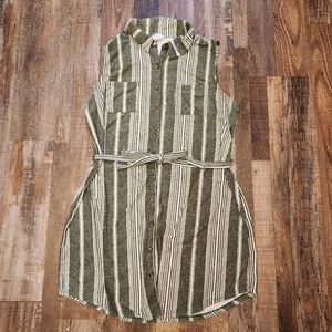 No Boundaries Button Down Tank Dress